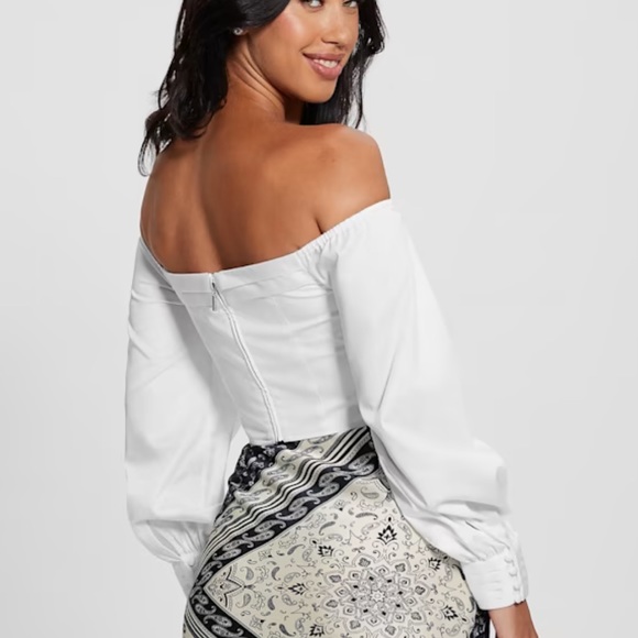 Kristin Off-the-Shoulder Corset Top | Guess - Picture 4 of 6